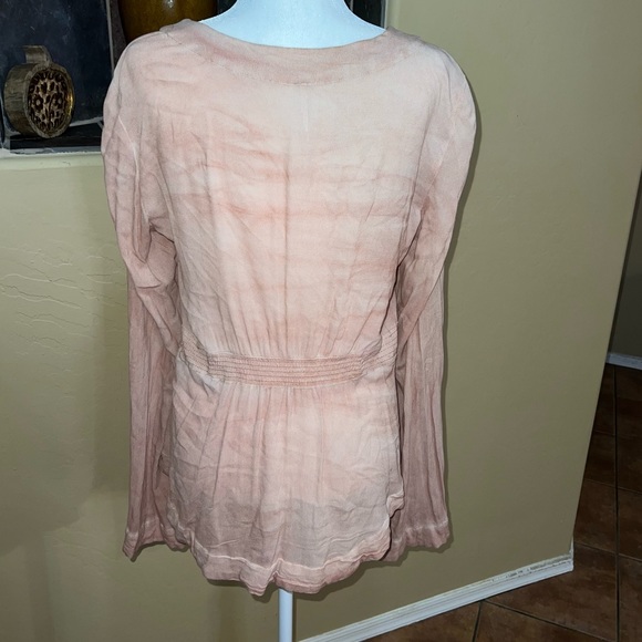 Free People Bell Sleeve Peasant Blouse Size Large - Picture 6 of 10